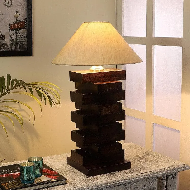 Betsy Fabric Table Lamp - White,Brown media 1