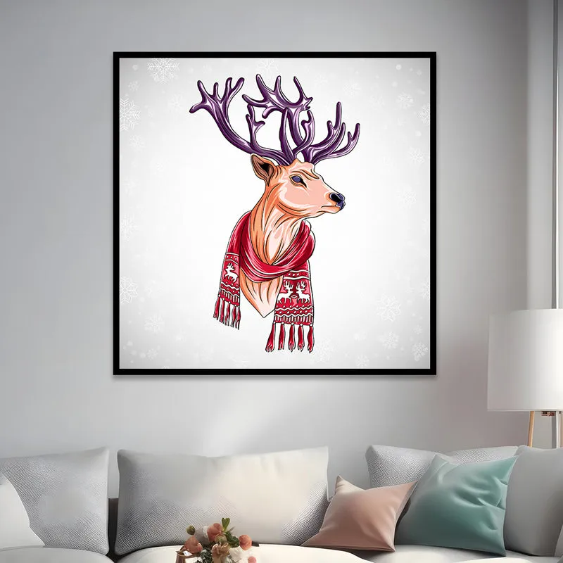 Santa Reindeer Wall Painting media 1