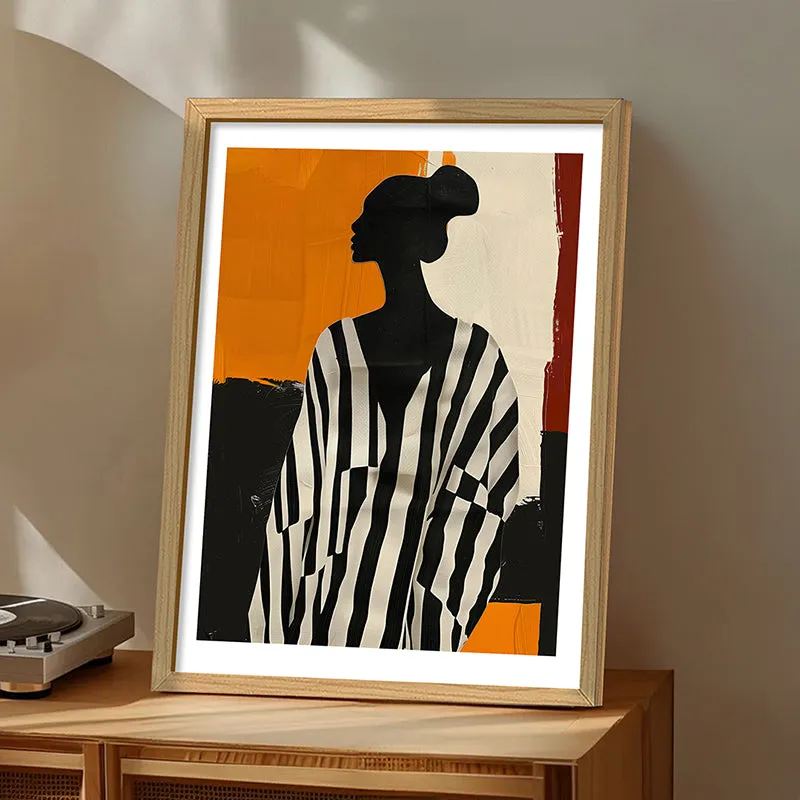 Striped Silhouette Wall Art media 3