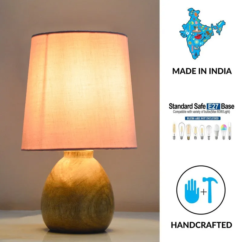 PureVista Wooden Table Lamp - Pink media 5