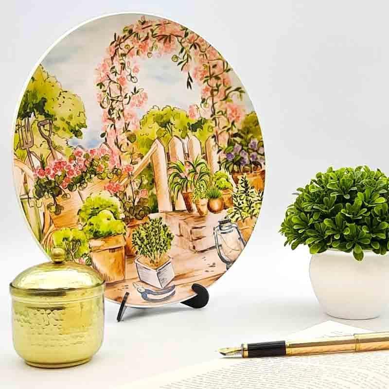 Flower-adorned Garden Decorative Wall Plate