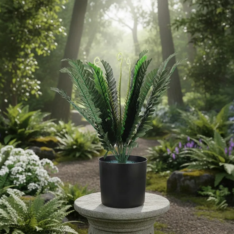 Leaflix Fern Artificial Plant With Plastic Pot - 1.3 Feet media 6