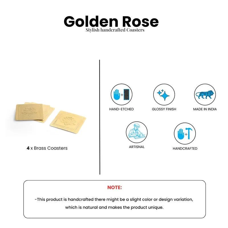 Golden Rose Coasters - Set Of Four media 6