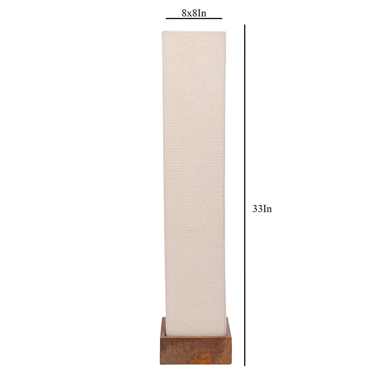 Aamiya Wooden Tower Floor Lamp With Jute Shade  - White media 5