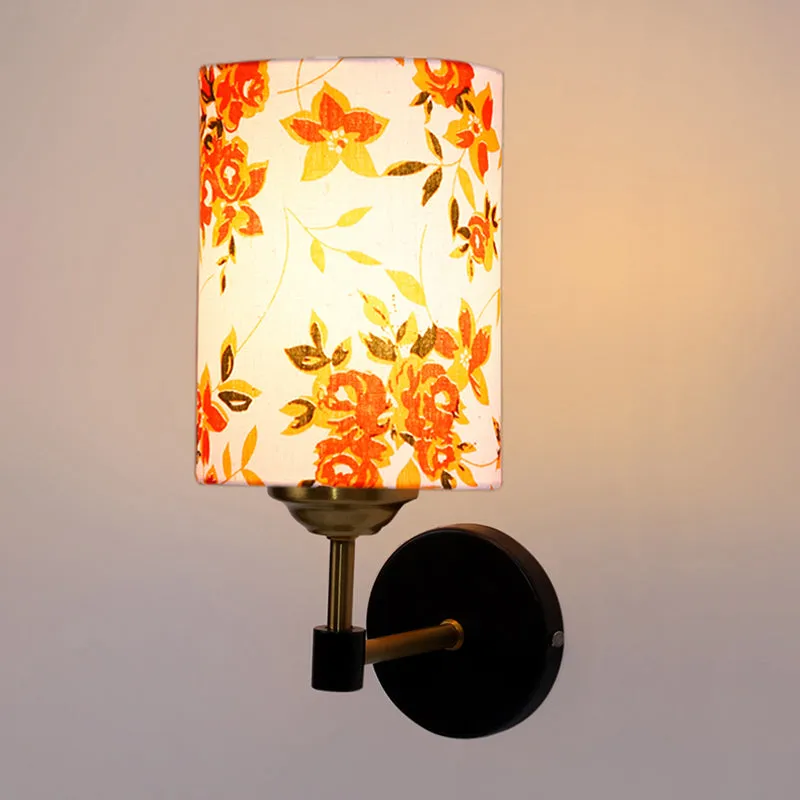 Garden Lights Curve Steel & Cotton Wall Lamp - Orange media 4