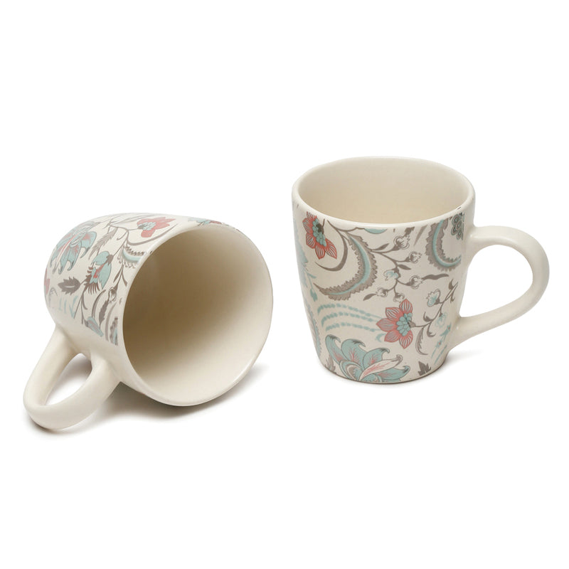Orchid Stoneware Tea Cup (220 mL Each) - Set Of Six media 4