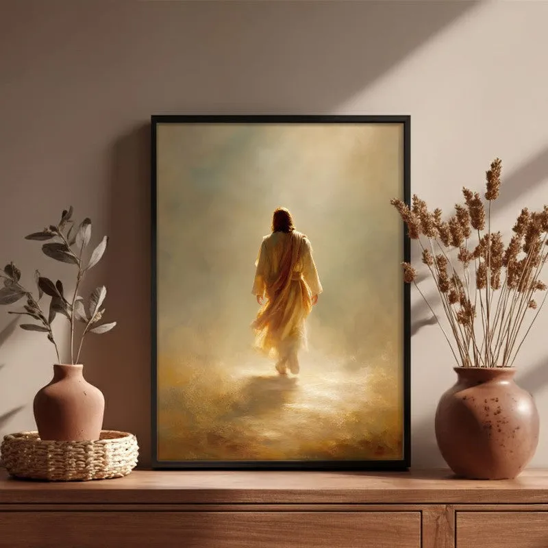 Divine Journey of Jesus Christ Archival Paper Wall Painting With Black Frame media 4