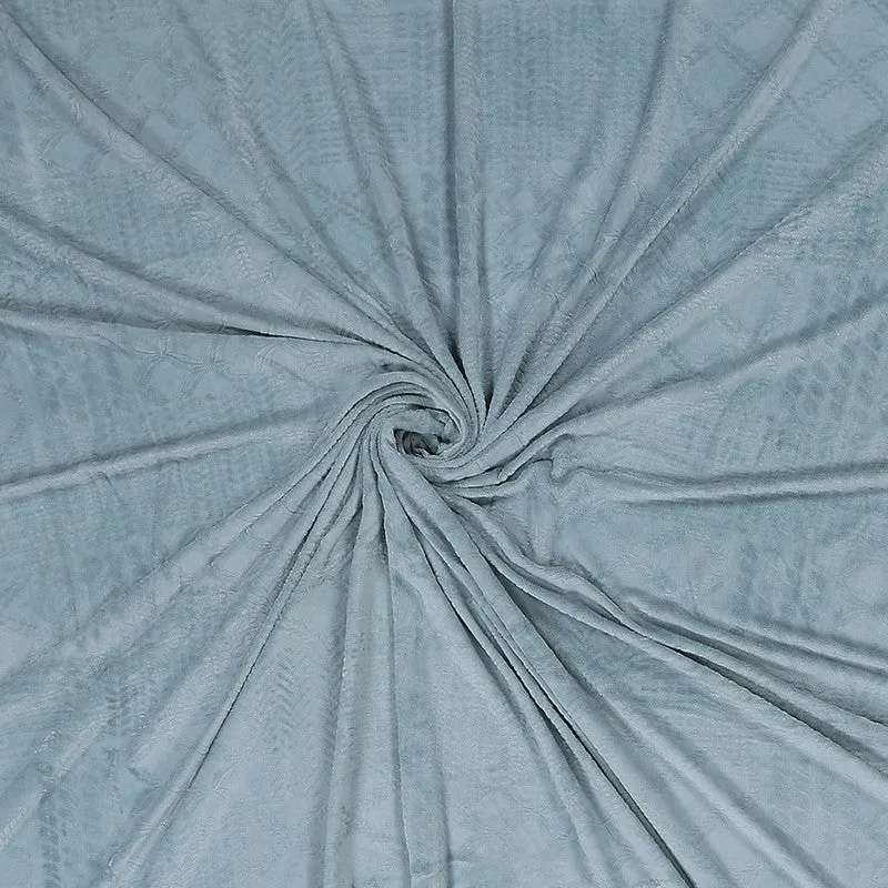 Monte Carlo Color Drift Bedsheet (Sky Blue) - 280 GSM media 5