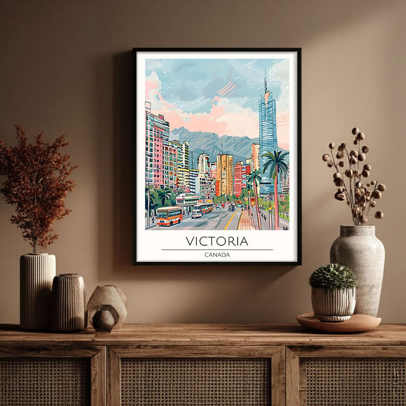 Vintage Victoria Framed Canvas Wall Painting media 3