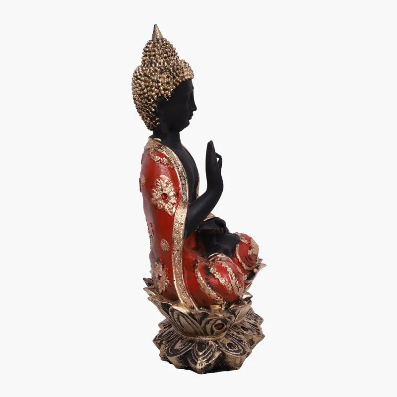 Solace Buddha Polyresin Idol (12 inches) - Red media 4