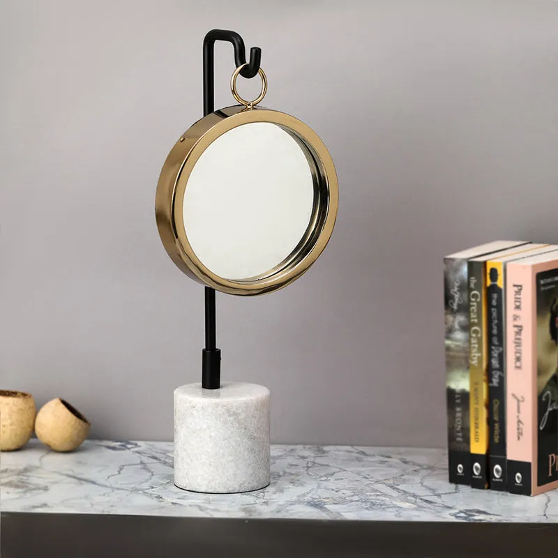 Floating Marble Wall Mirror - Gold media 1