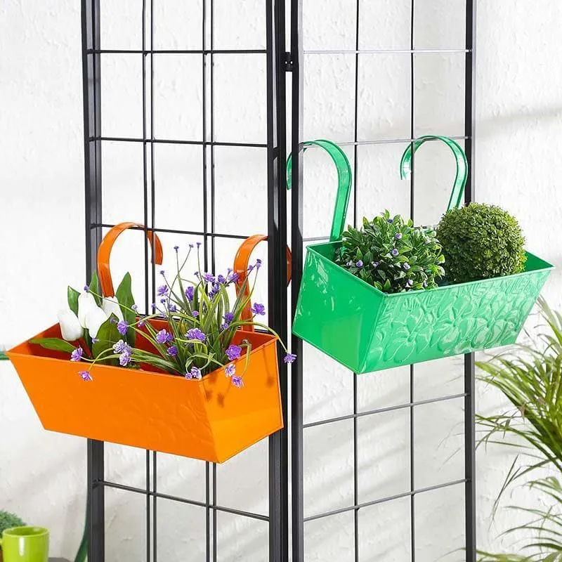 Yin & Yang Planter Set- Green/Orange media 1