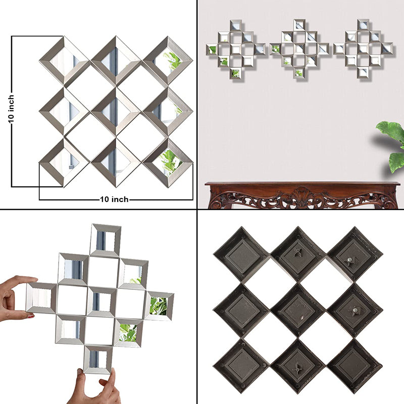 Checkered Affair Decorative Wall Mirror - Set Of Three media 3