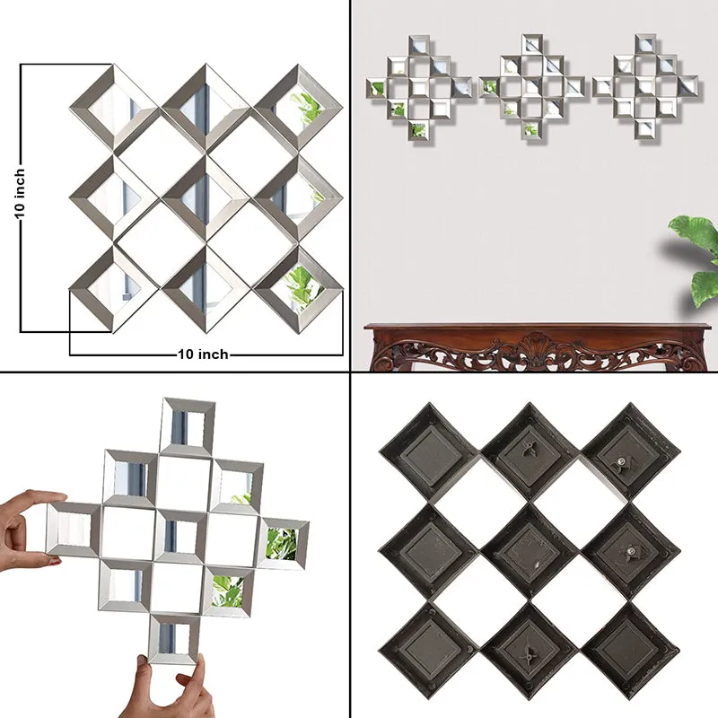 Checkered Affair Decorative Wall Mirror - Set Of Three media 3