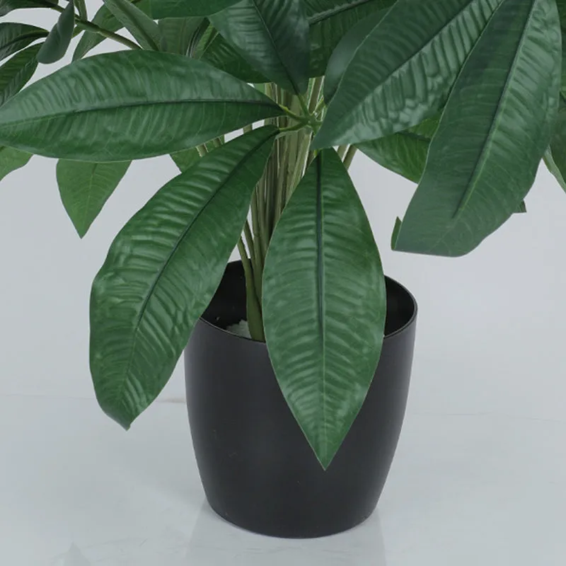 Lifelle Artificial Chestnut Plant With Black Plastic Pot - 2.5 Feet media 4