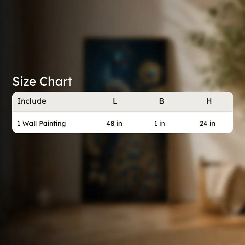Celestial Peacock Canvas Wall Painting With Frame media 7