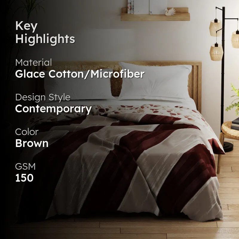 Everdell Stripe Comforter (Maroon) - 150 GSM media 2