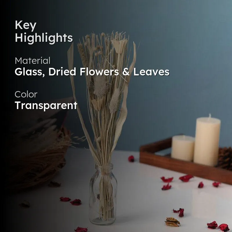 Theola Vase With Dry Flowers - Silver media 2