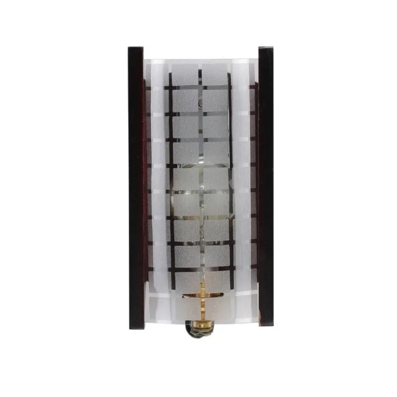 Checkered Clad Glass Wall Lamp media 4