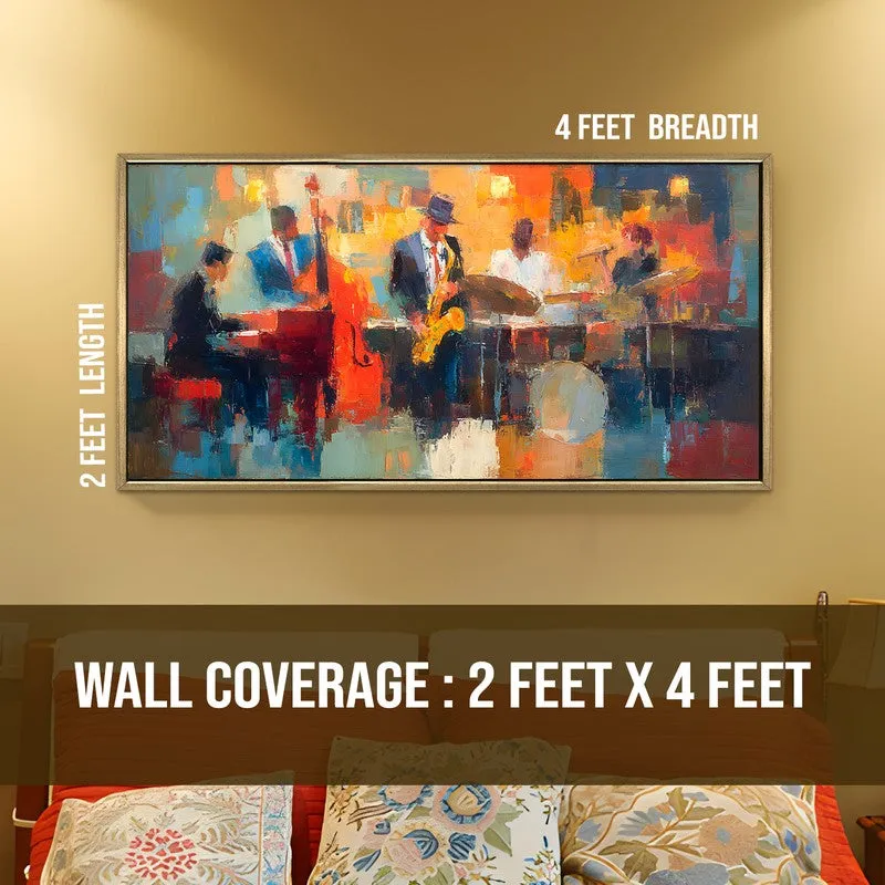 Vibrant Blocks Canvas Wall Painting With Frame media 8