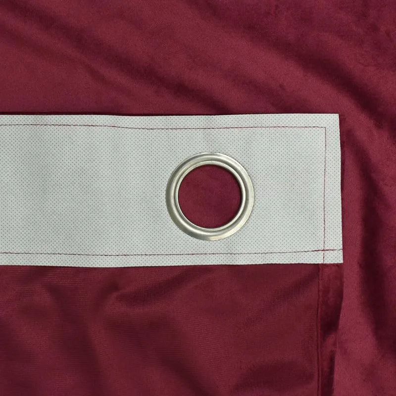 Cisco Solid Curtains (Maroon) - Set Of Two media 6