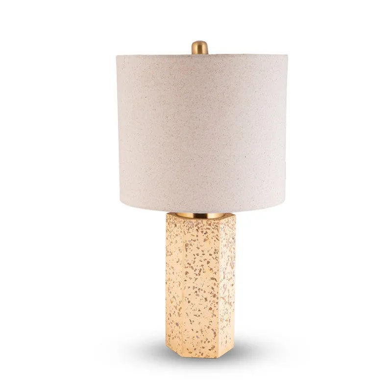 AarviDecor Kensington Designer Fabric Table Lamp - White media 4