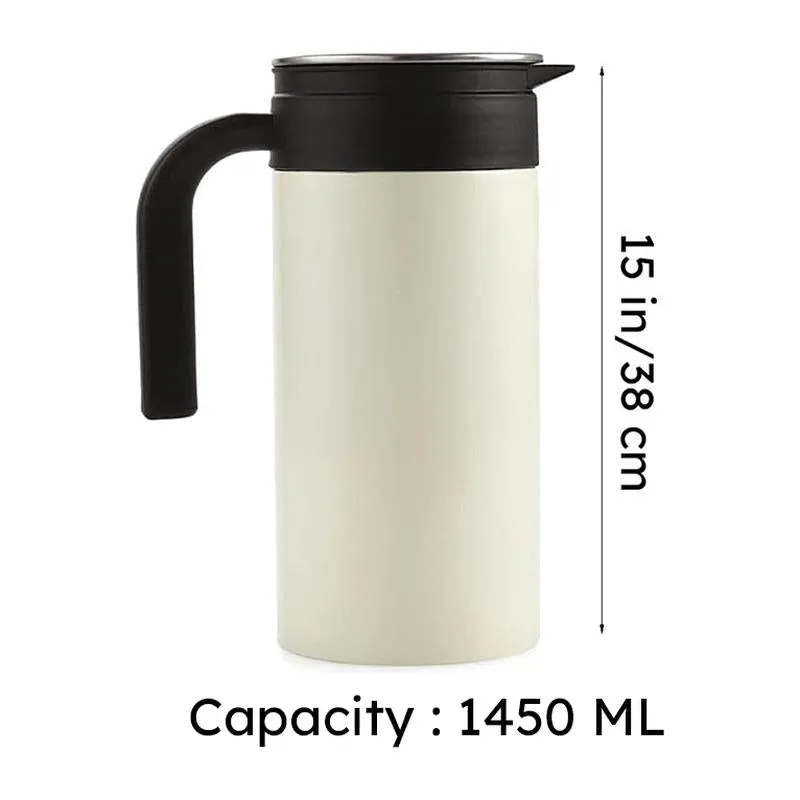 Hydra Stainless Steel Water Jug (White) - 1450 ML media 5