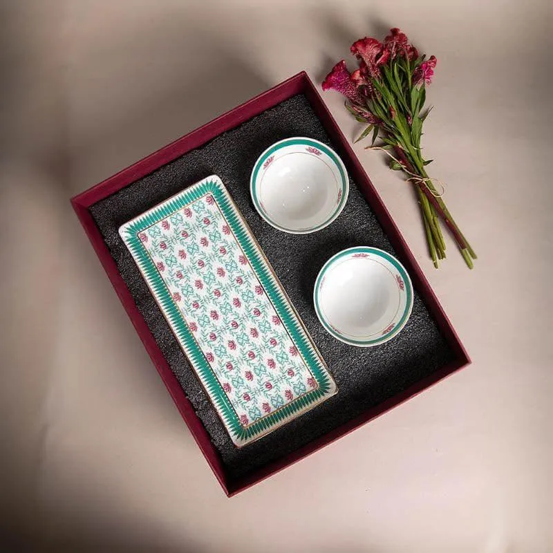 Aafreen Bowl & Tray Gift Box - Set of Three media 4
