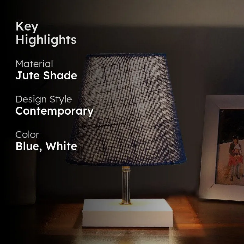 Alsa Jute Table Lamp - Blue,White media 2