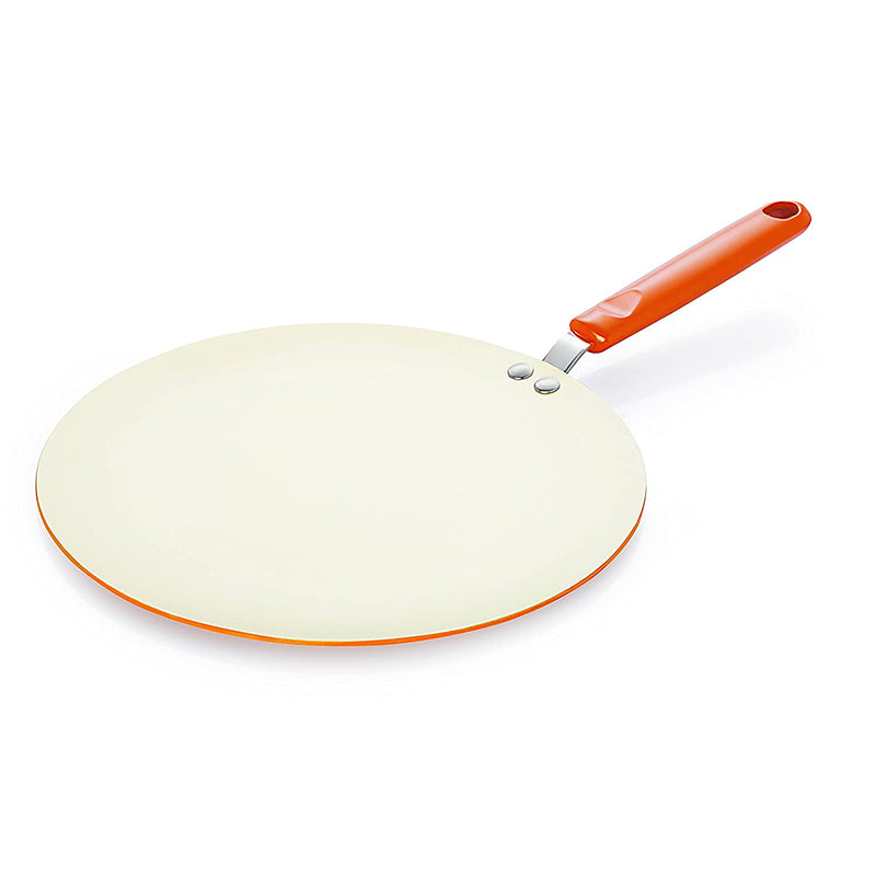 Nirlon Orange Ceramic Coating Non Stick Roti Tawa - 10 Inches - 26 Cm