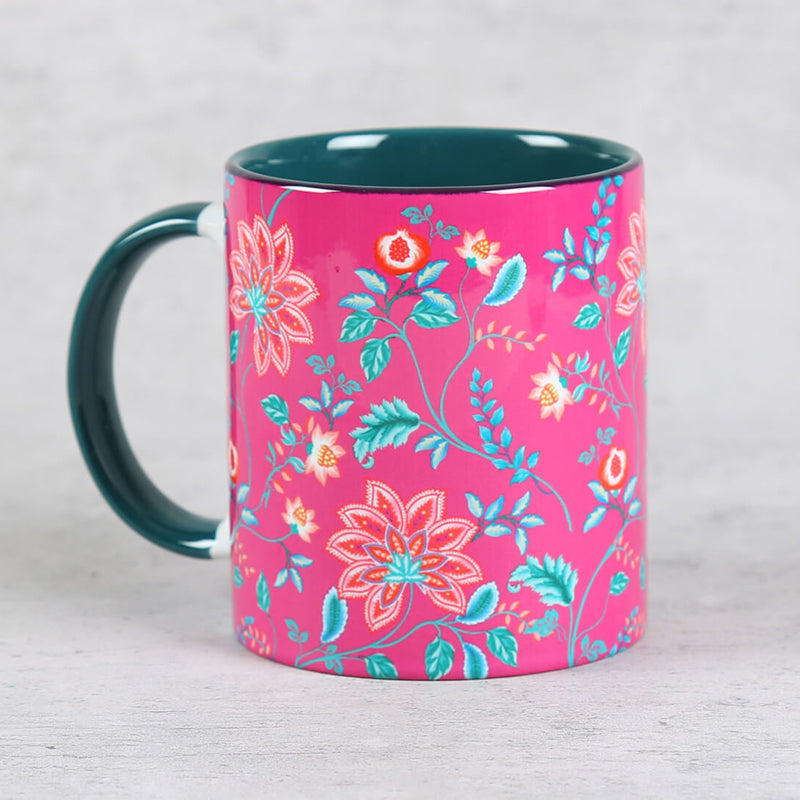 India Circus Elven Bloom Ceramic Mug With Coaster (325 mL Each) - Four Piece Set media 5