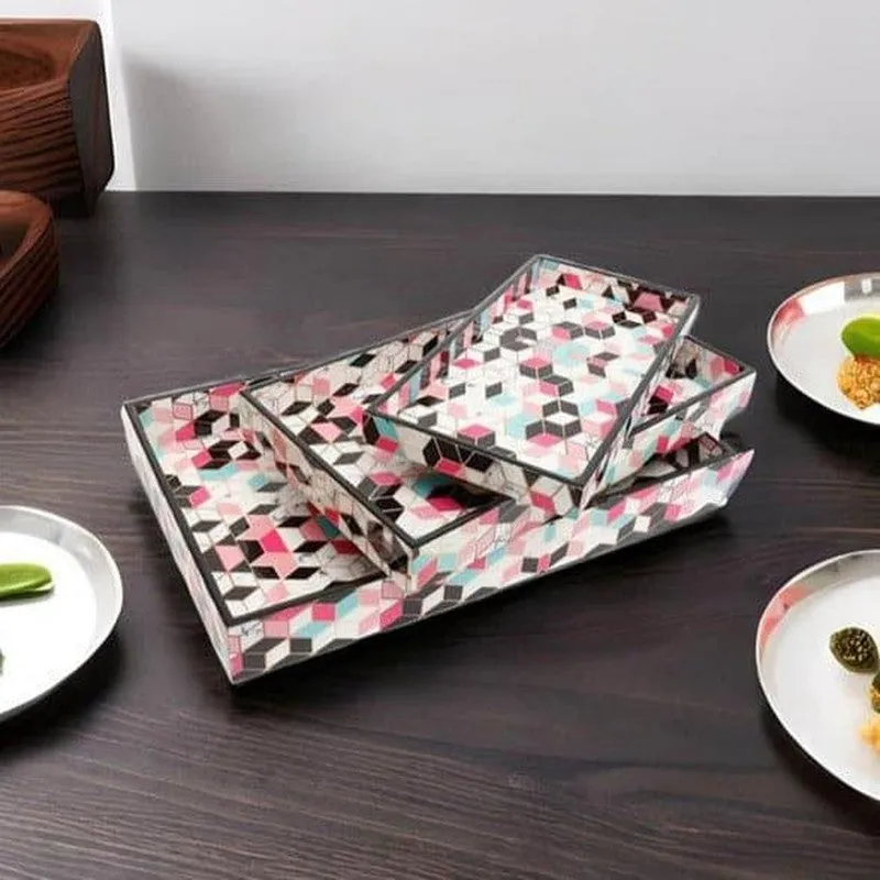 Abstract Appeal Tray - Set Of Three media 1