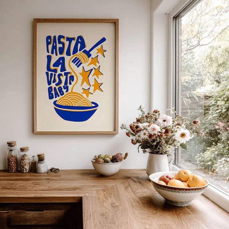 Golden Linguine Archival Canvas Wall Art - Brown media 7