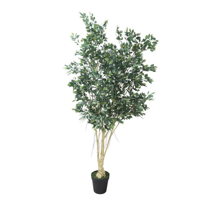 Serene Greens Artificial Plant With Black Plastic Pot - 8.5 ft media 5