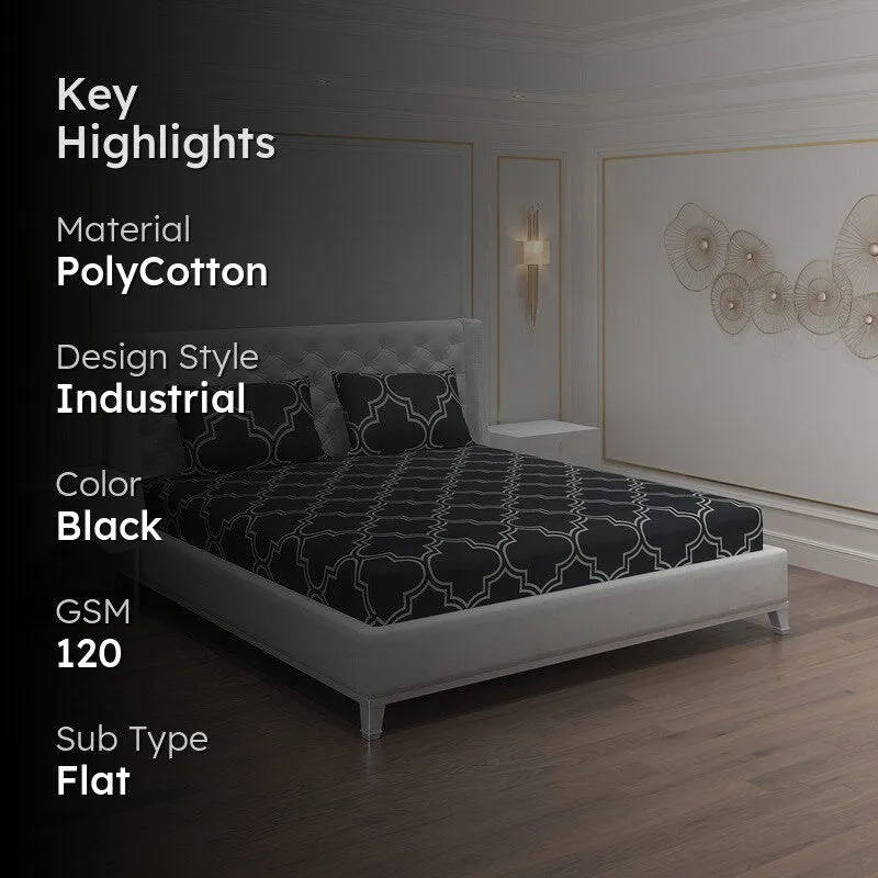 Monte Carlo Inkora Bedsheet (Black) - 120 GSM media 2