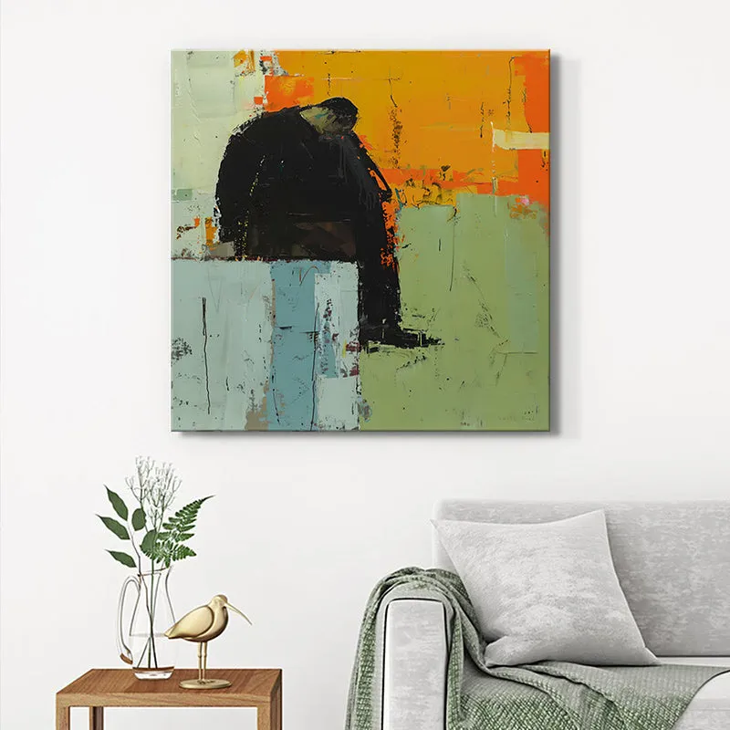 Pensive Figure Wall Painting media 1