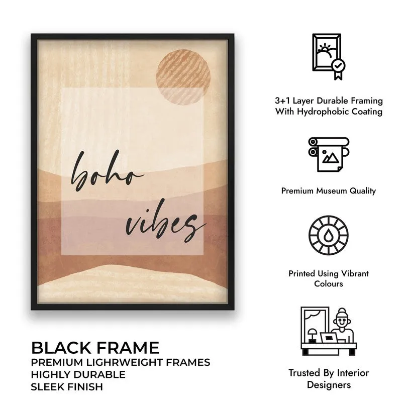 Bohemian Bliss Canvas Wall Painting With Black Frame media 9