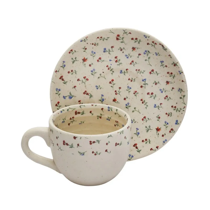 Petalbud Stoneware Tea Pot Set - Fifteen Piece Set media 7