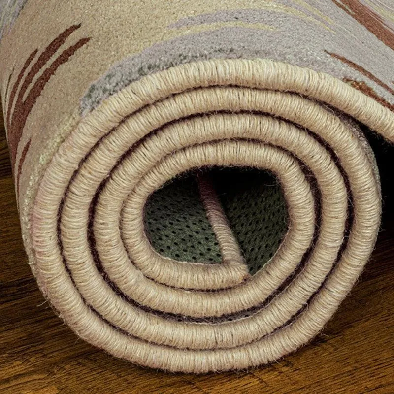 Dwalin Hand Tufted Geometric Wool & Nylon Carpet - Taupe media 7