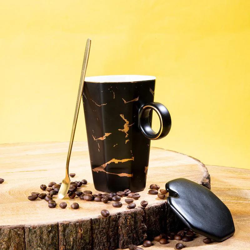 Goldira Glory Coffee Mug (Black) - 400 mL media 1