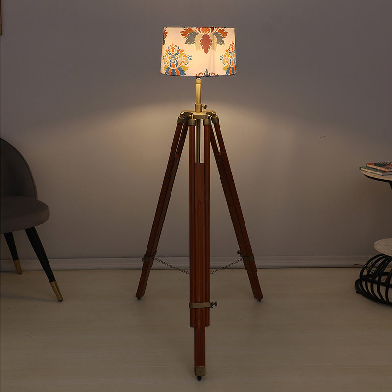 Nordlys Printed Tripod Floor Lamp - Brown