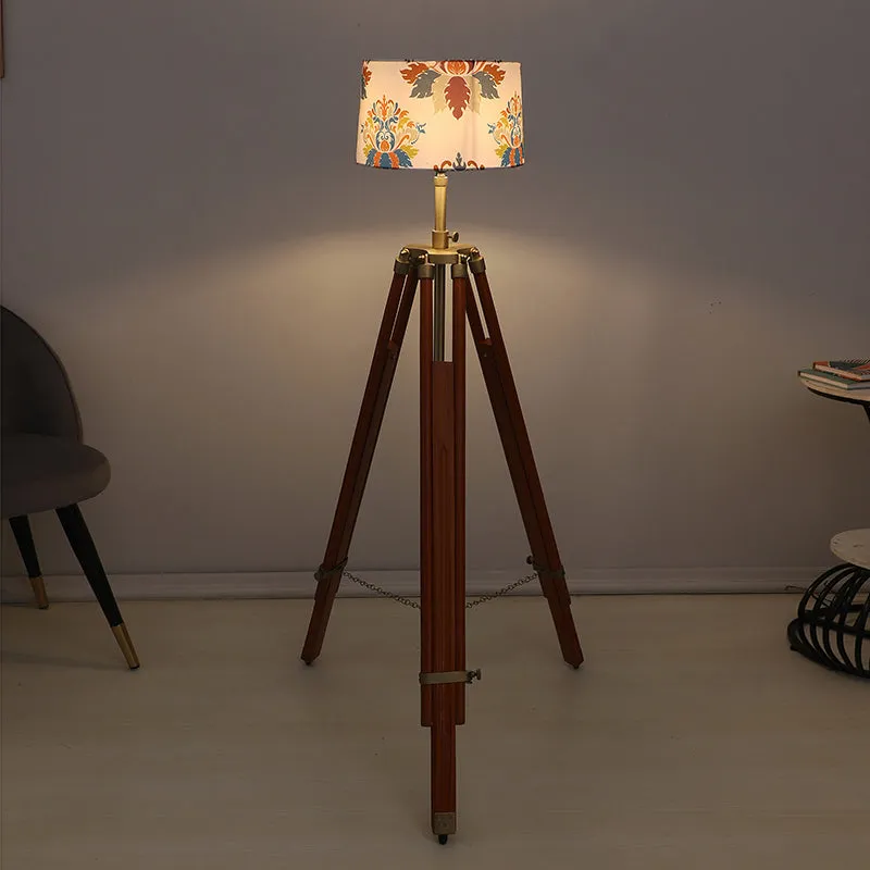 Nordlys Printed Tripod Floor Lamp - Brown media 1