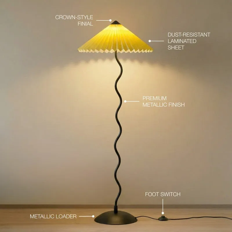 Fig Living Iron Wavy Floor Lamp (Light Green) media 7
