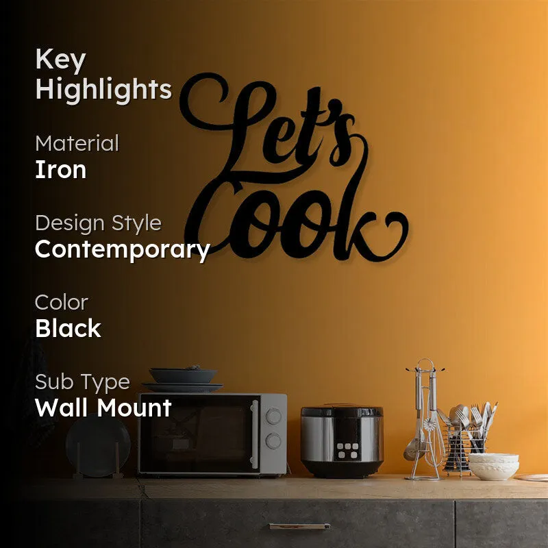 Let'S Cook Black Iron Wall Accent media 2