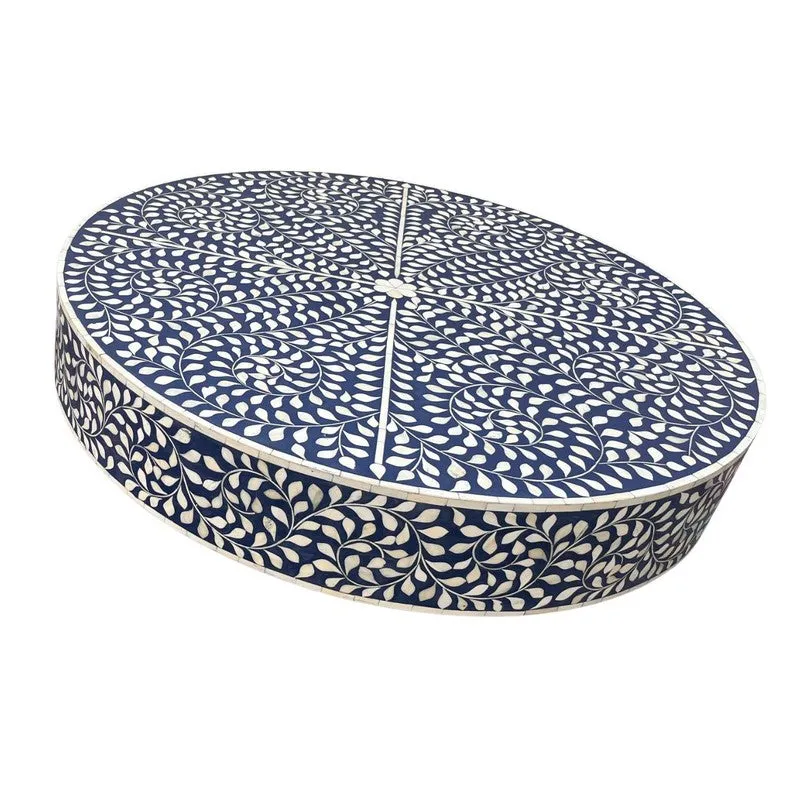Elantra Bone Inlay Center Table - Blue media 4