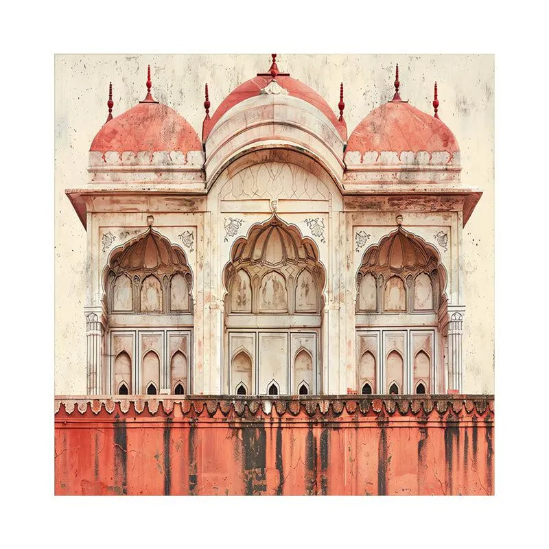 Red Fort Facade Poly Canvas Wall Painting media 4
