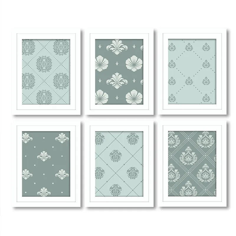 Soft Patterns Wall Art With Frame - Set Of Six media 5