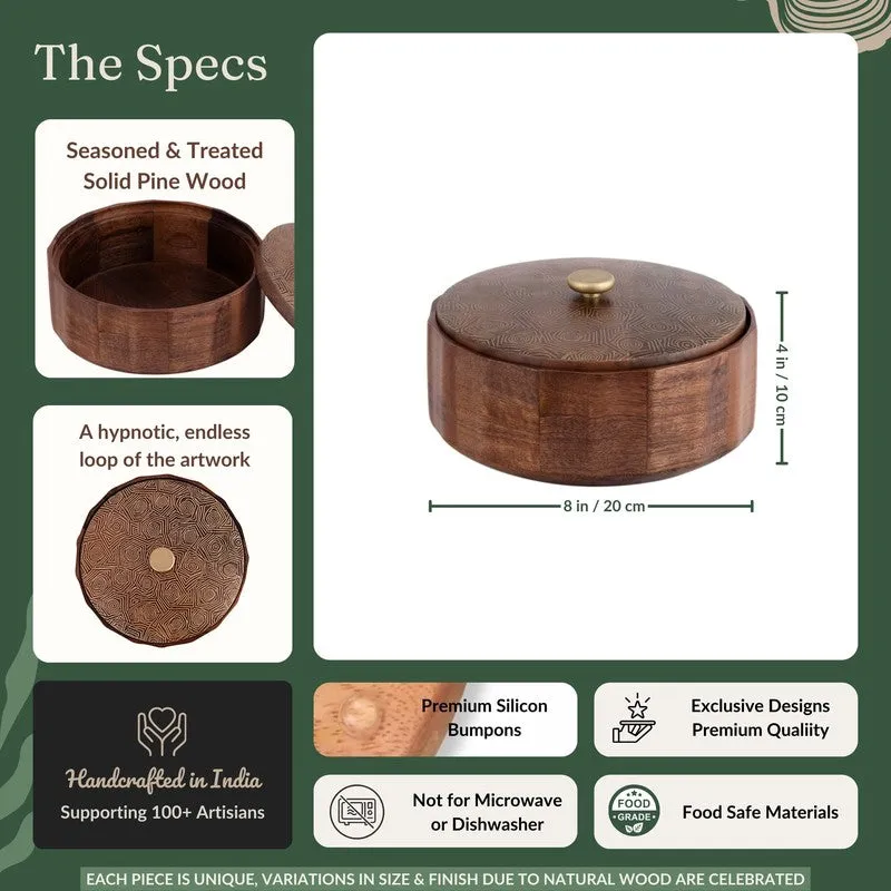 Anant Wooden Roti Box media 12
