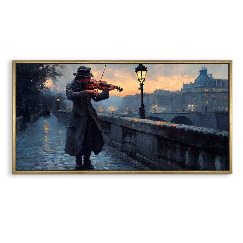 Hushed Harmony Canvas Wall Painting With Frame media 3