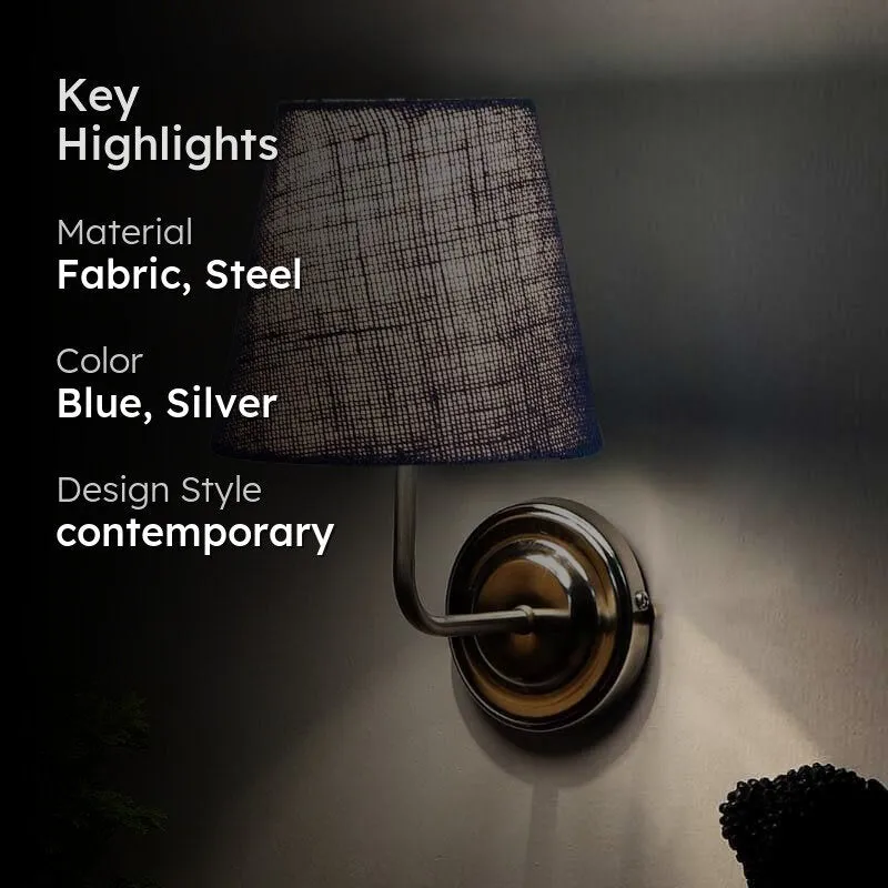 Biyox Fabric Wall Lamp - Blue media 2